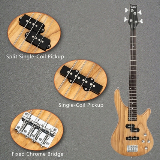 Glarry GJazz Electric Bass Guitar – 4-String, New in Box