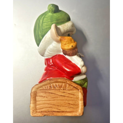 Vintage 1980’s Homco Christmas Elf Figurine 5406 Santas Helper