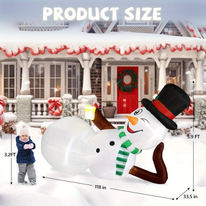 LED Inflatable Snowman 6ft Holiday Yard Decoration