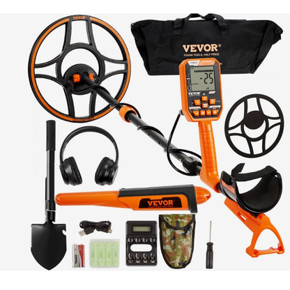 Waterproof Metal Detector – 12" Coil, 7 Modes, Rechargeable