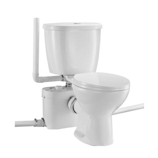 Complete Macerating Toilet – All-in-One Toilet with Tank, Seat & Built-In Pump