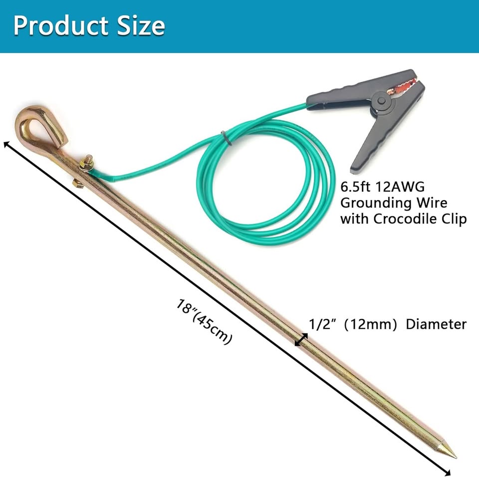 A16 Groound Rod With 6.5 Wire - Zinc