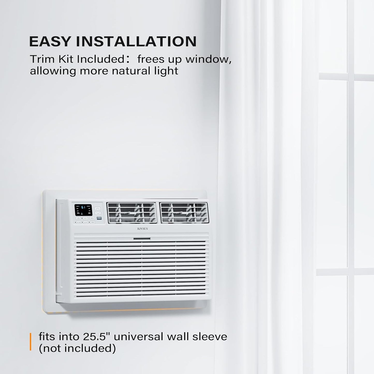 ROVSUN Smart 12000 BTU Through-Wall AC Heater Combo with WiFi Voice Control