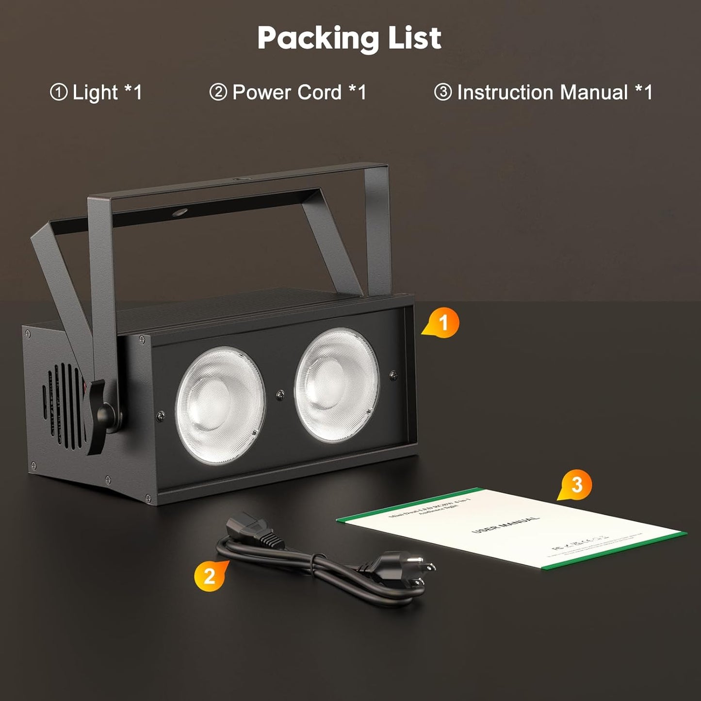 Dynamic 120W COB LED Stage Light: Dual White DMX512 Sound Activated Blinder