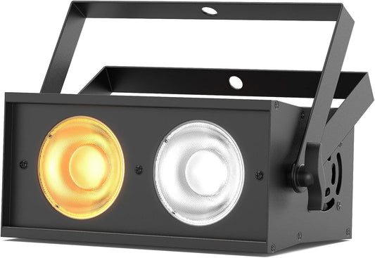 Dynamic 120W COB LED Stage Light: Dual White DMX512 Sound Activated Blinder