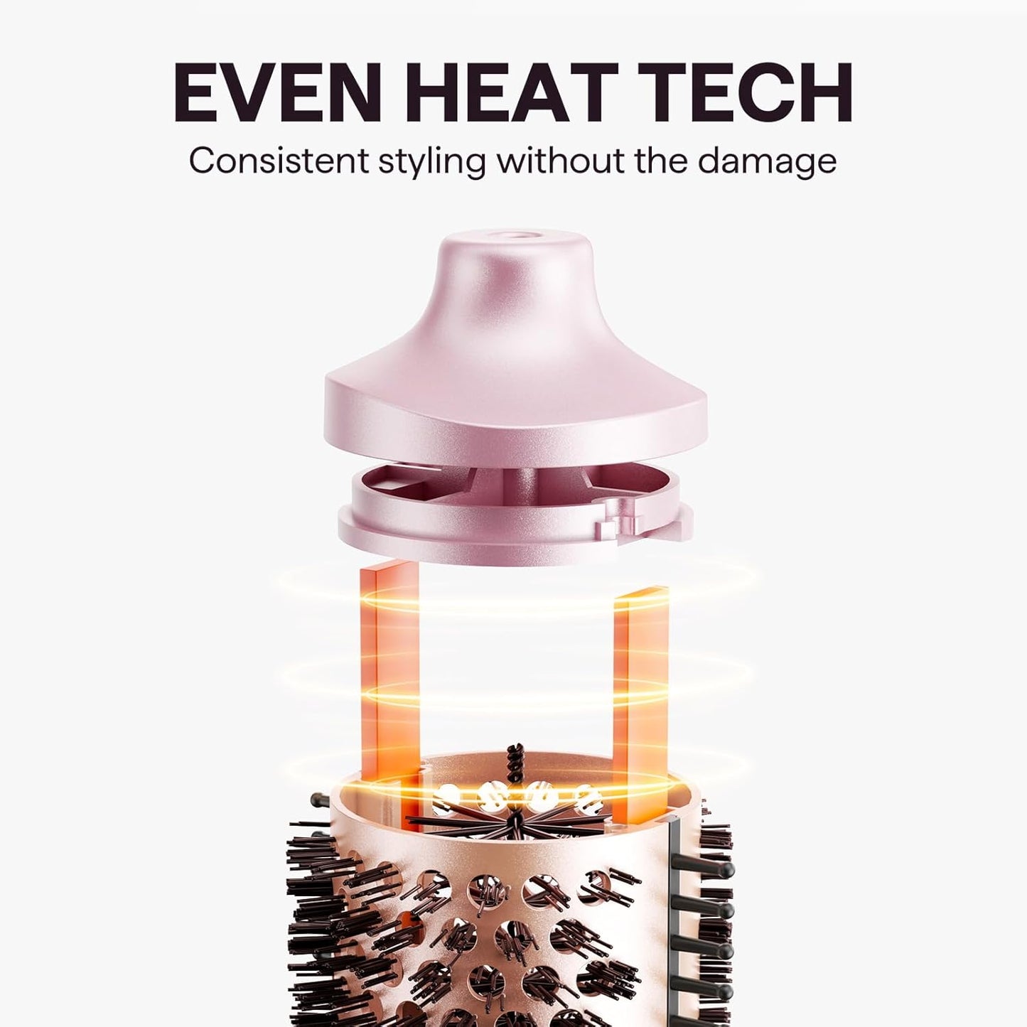 Wavytalk Heatwave Pro: 3-Size Ionic Heated Round Brush Set for Frizz-Free Styling