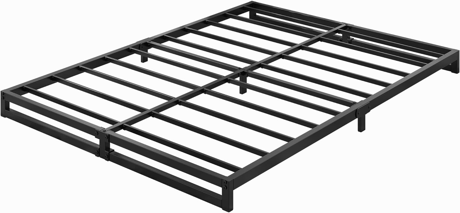 Lutown-Teen Queen Heavy Duty 4-Inch Steel Platform Bed Frame - Noise-Free