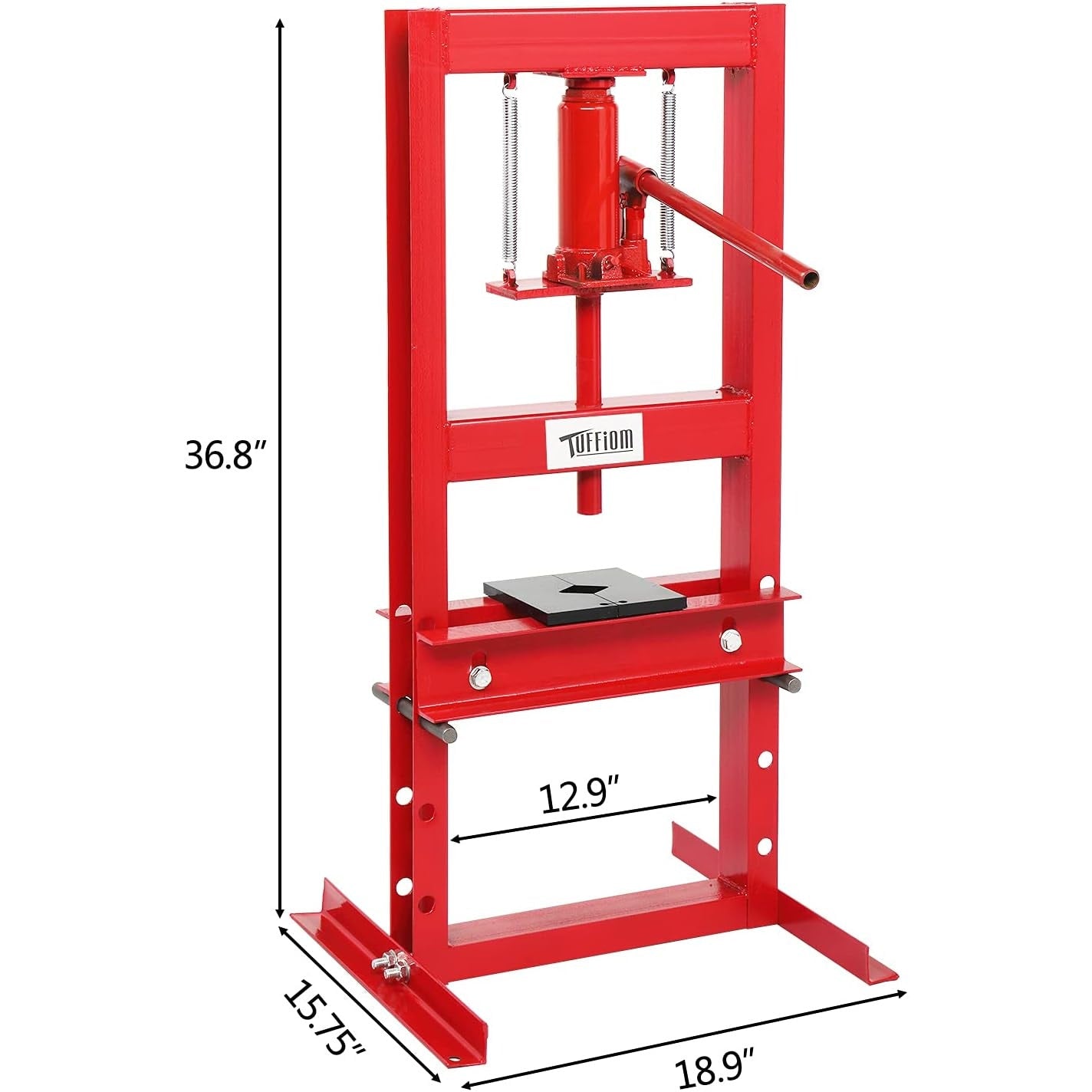 6-Ton Hydraulic Shop Press with Plates – Adjustable H-Frame- New