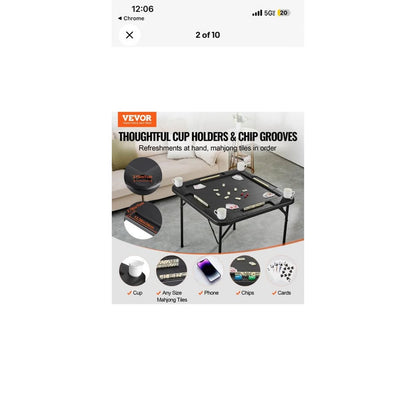 VEVOR Foldable Mahjong Table