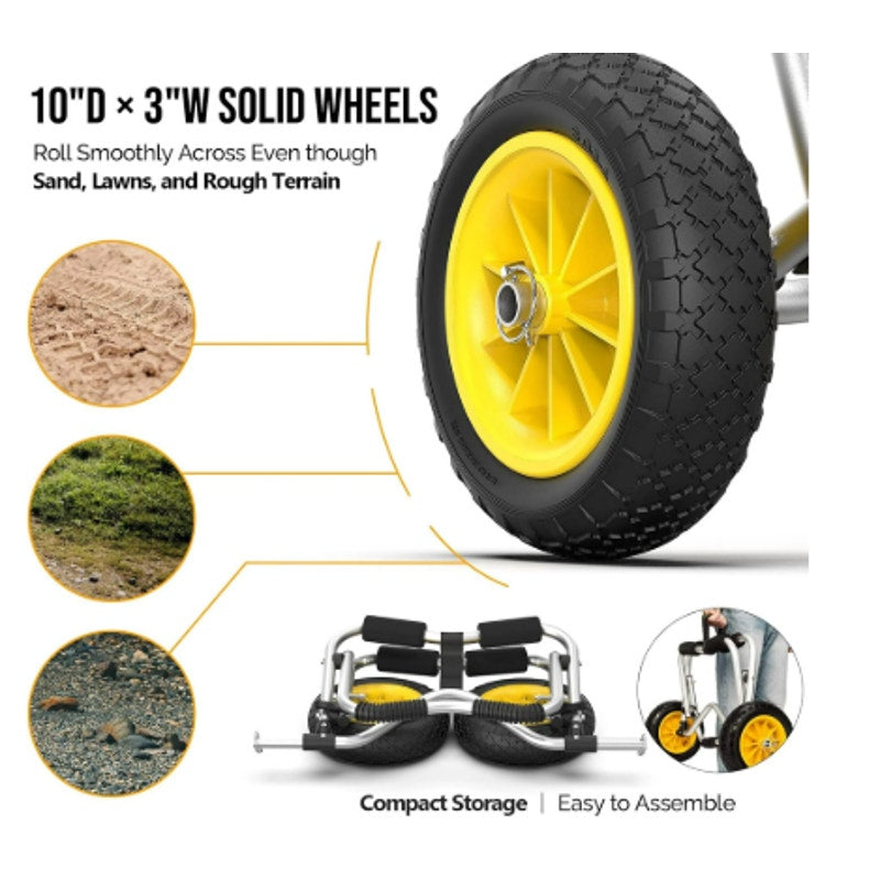 Kayak Cart / Canoe Carrier Trolley Dolly – 165 lb Capacity / Foldable- New