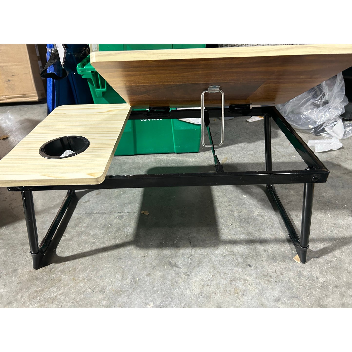 Adjustable Laptop Bed Desk with Cup Holder – 22” Wide, Foldable