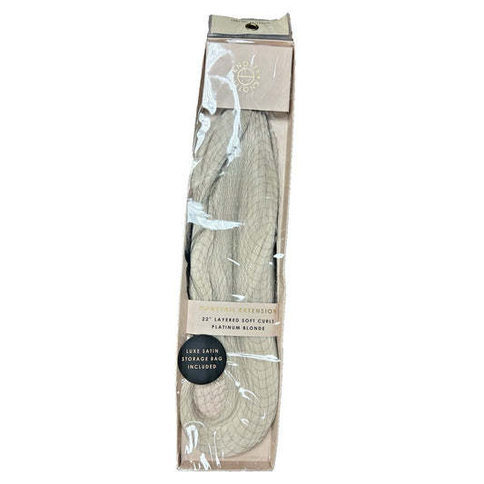 Knotty Ponytail Hair Extension 22" Layered Soft Curls Platinum Blonde NWT