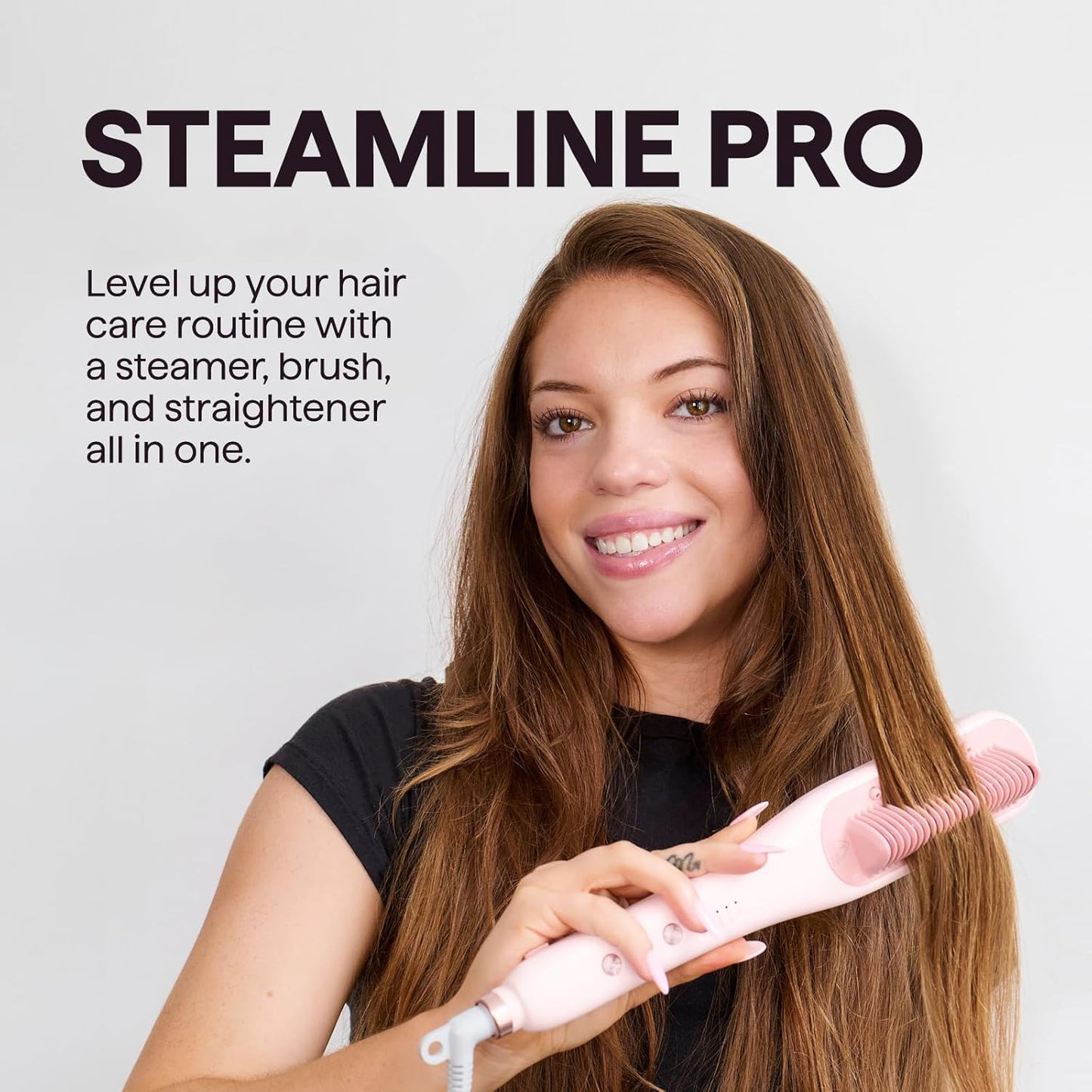 Wavytalk Pro Steamline 3-in-1 Hair Straightener Brush: Fast, Hydrating, Frizz-Free