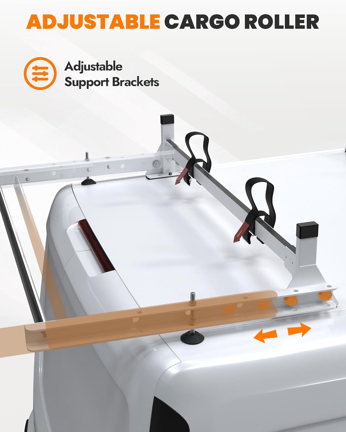 MELIPRON Heavy-Duty No-Drill 3-Crossbar Ladder Roof Rack Transit Van