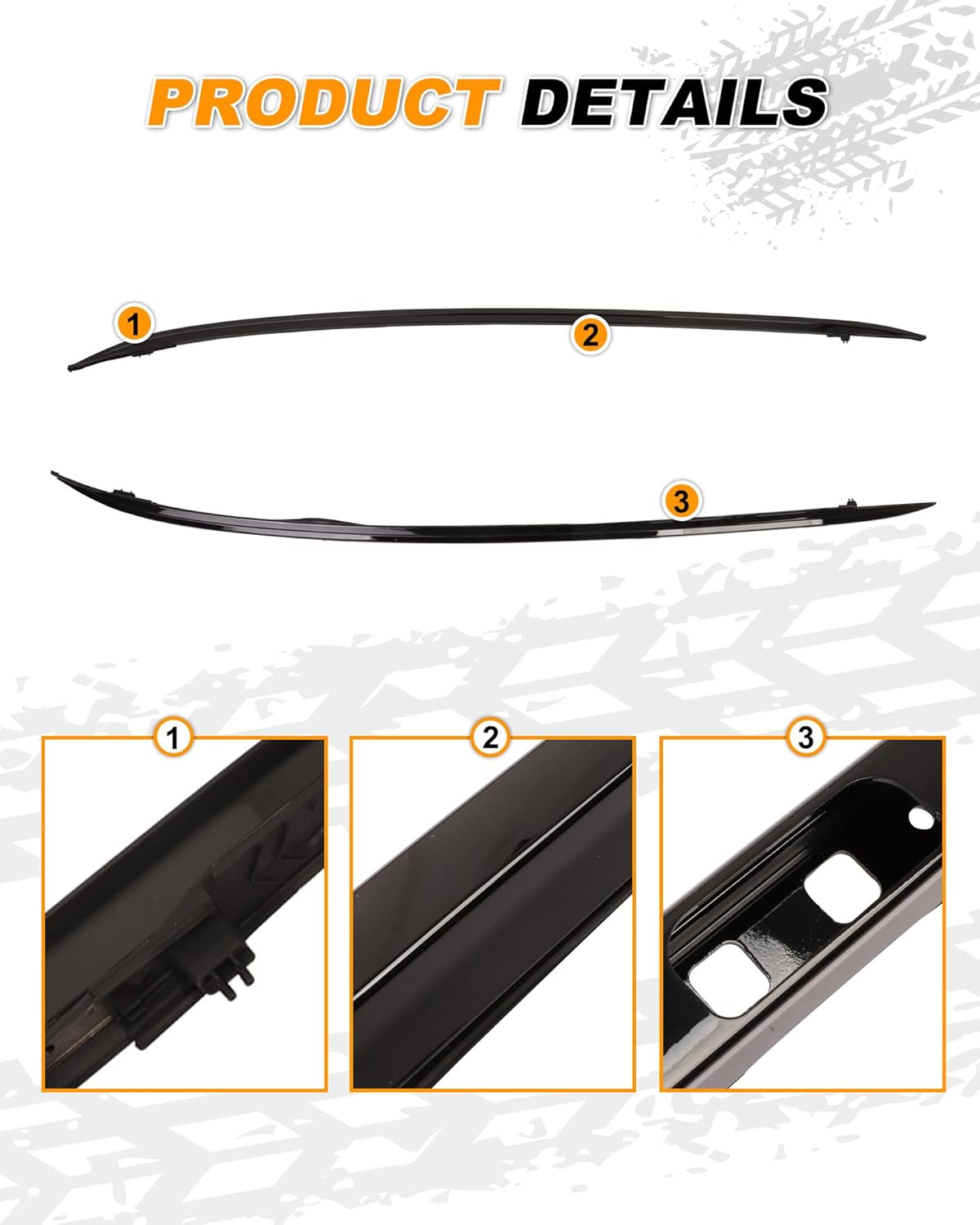 Snailfly Black Roof Rack Side Rails for Acura MDX 2022-2025 Cargo Carrier Luggage