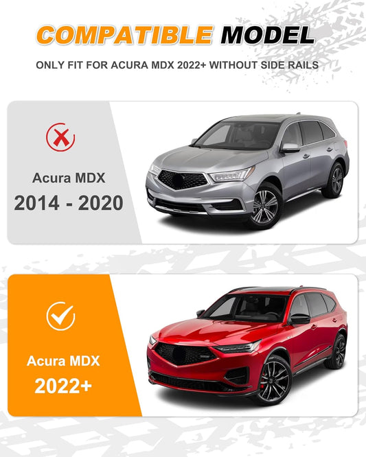 Snailfly Black Roof Rack Side Rails for Acura MDX 2022-2025 Cargo Carrier Luggage