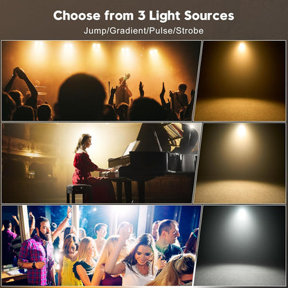 Dynamic 120W COB LED Stage Light: Dual White DMX512 Sound Activated Blinder