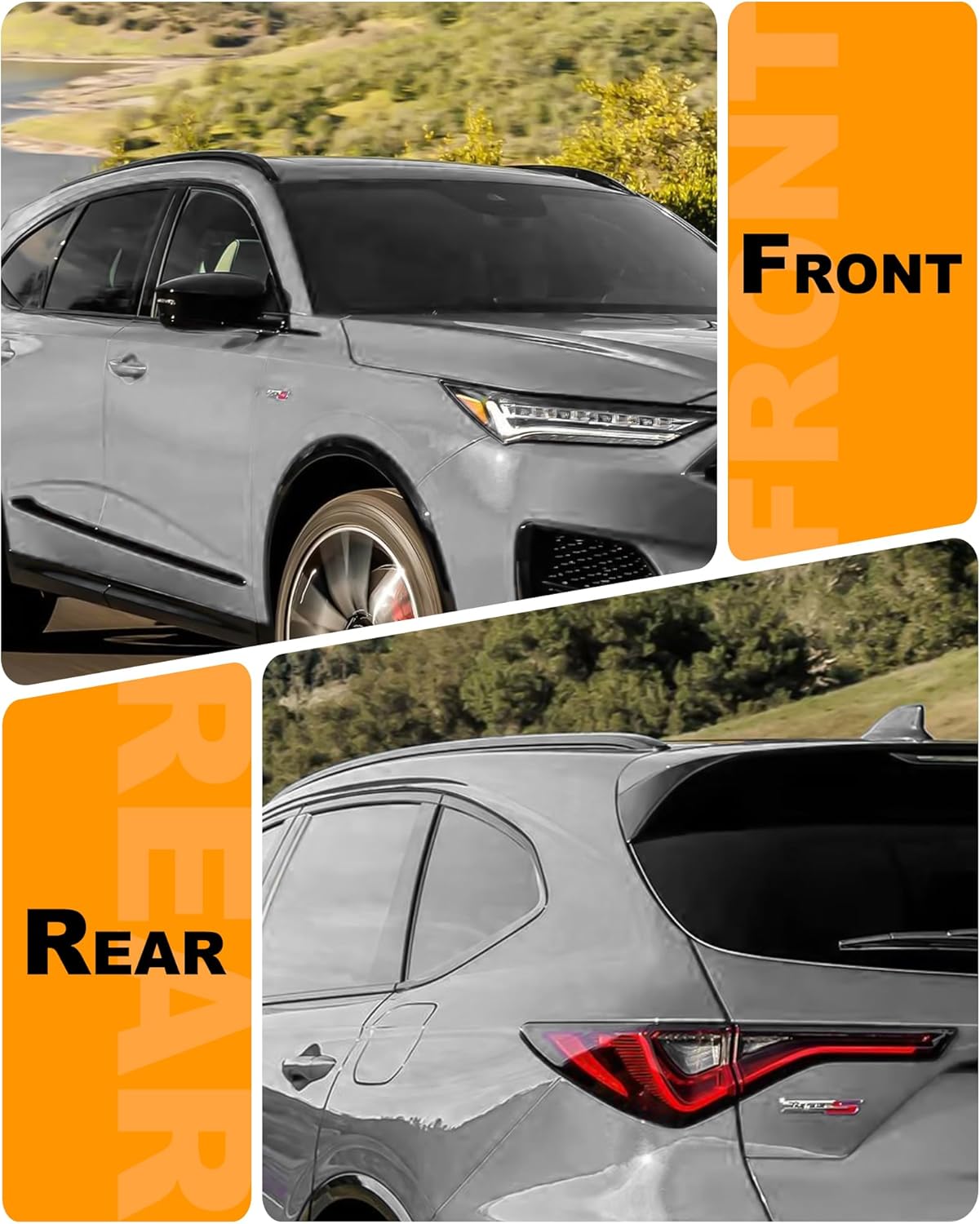 Snailfly Black Roof Rack Side Rails for Acura MDX 2022-2025 Cargo Carrier Luggage
