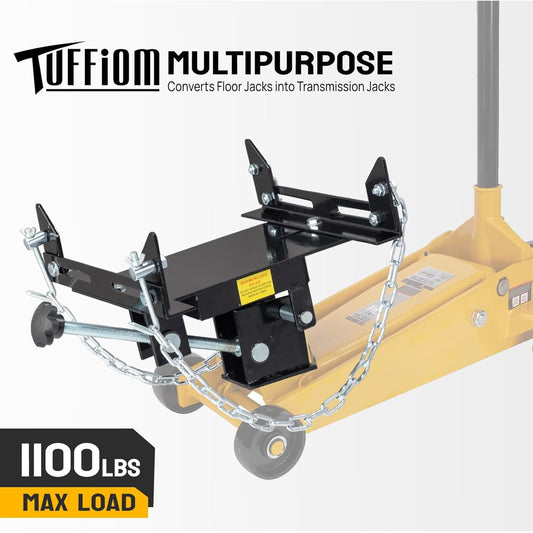 Heavy-Duty Hydraulic Floor Jack Transmission Adapter for Cars, Trucks, 1100 lb Capacity