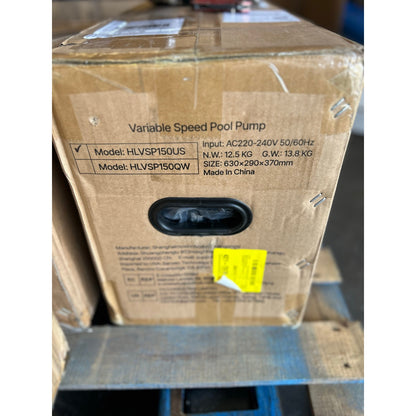 VEVOR 1.5 HP Variable Speed Pool Pump, 220–240V, 132 GPM