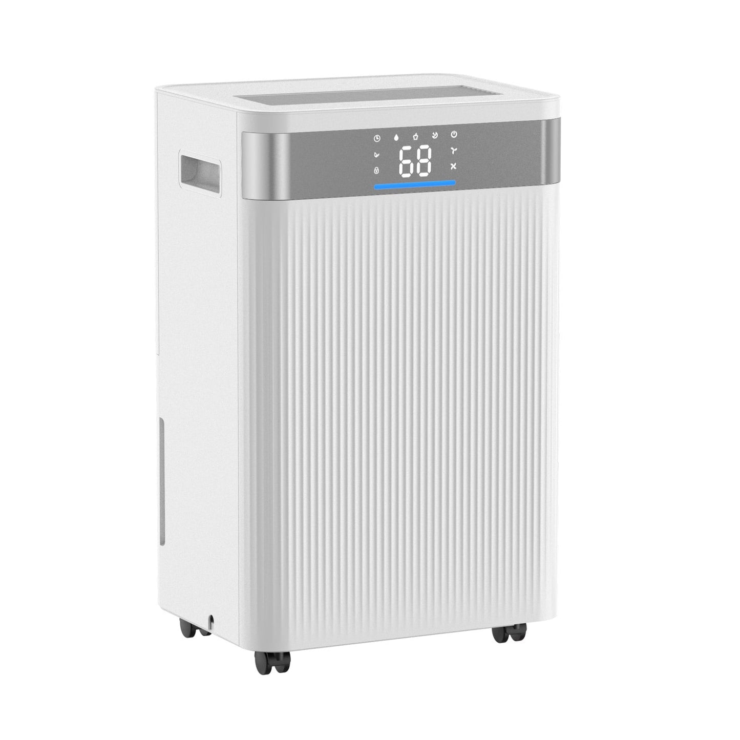52 Pints Dehumidifier for Home Basement Drain Hose Smart Humidity Control Low Noise Large Rooms White