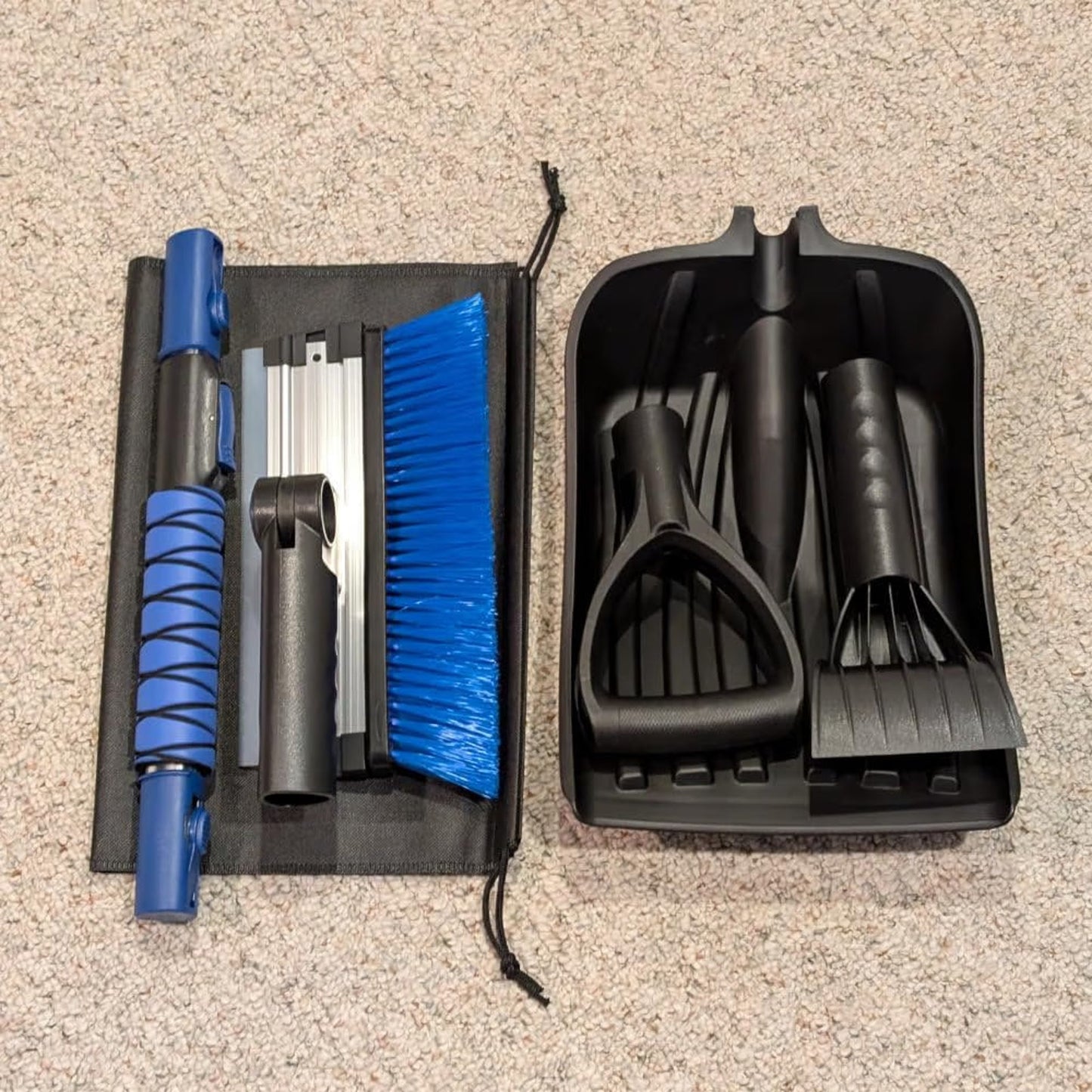5-in-1 Emergency Snow Shovel & Ice Scraper w/ Broom, D-Grip Handle