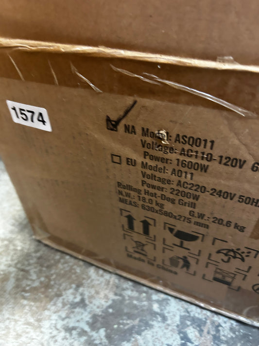New Commercial 30 Hot Dog Roller Grill with Bun Warmer & Cover