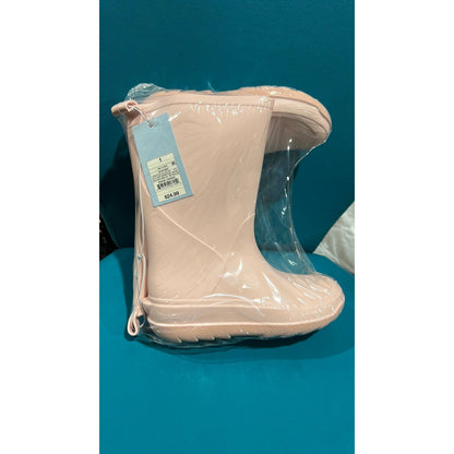 Size 1 Pink Kids Slip-on Rain Boots - Cat & Jack™ , Brand New