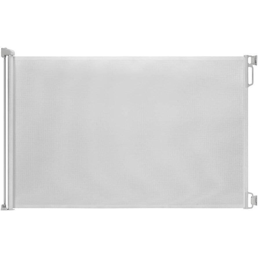 EasyBaby Retractable Safety Gate – 33" Tall, Extends Up to 55" Wide, White