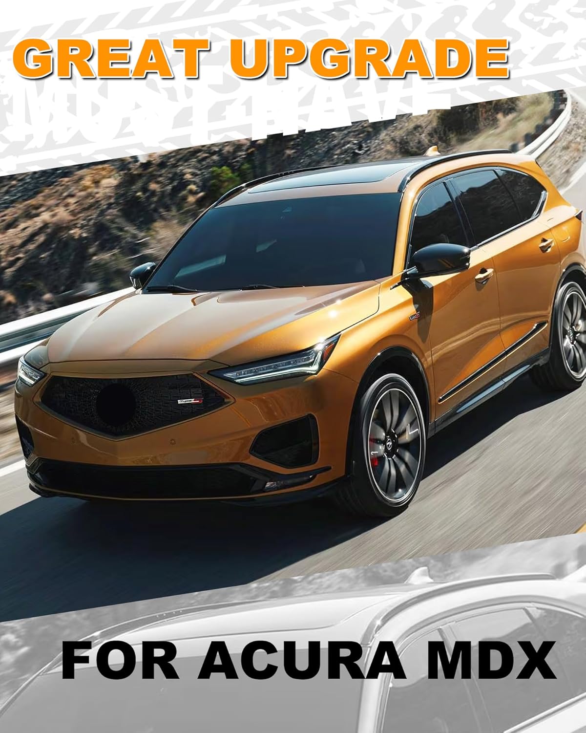 Snailfly Black Roof Rack Side Rails for Acura MDX 2022-2025 Cargo Carrier Luggage