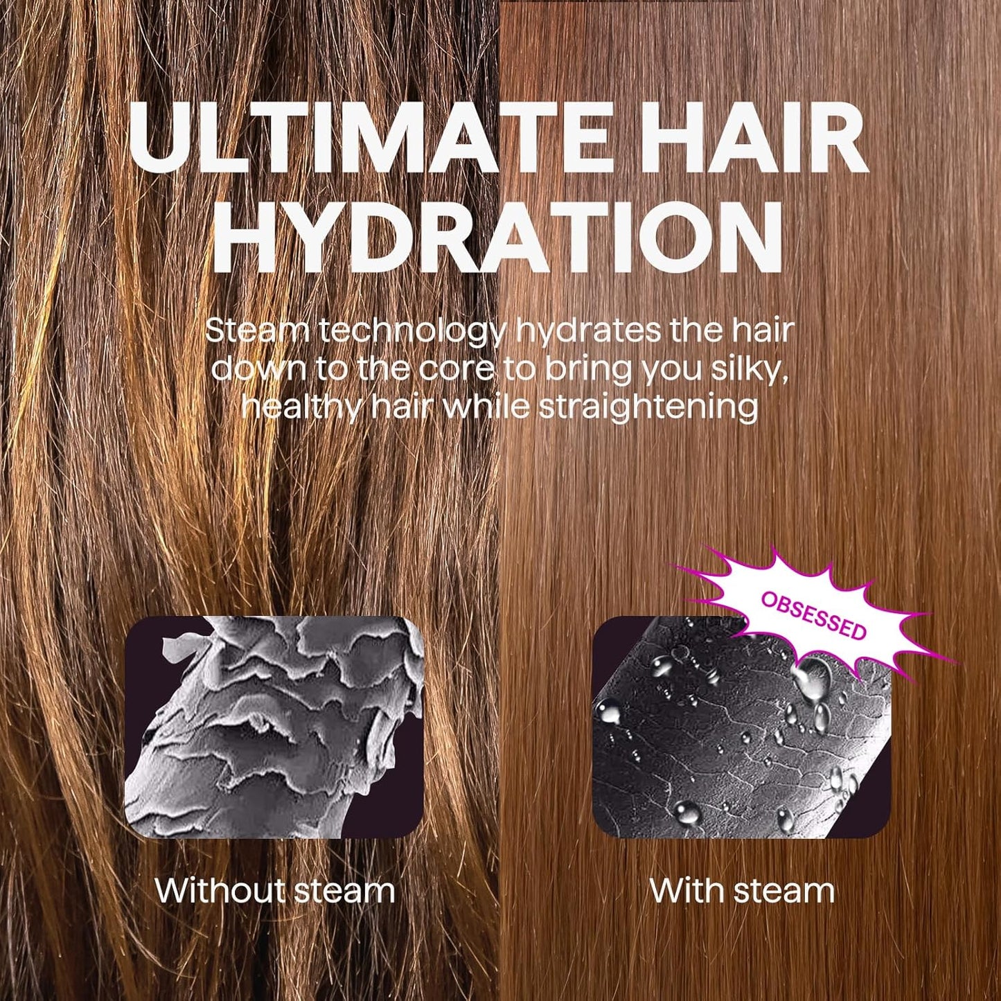 Wavytalk Pro Steamline 3-in-1 Hair Straightener Brush: Fast, Hydrating, Frizz-Free