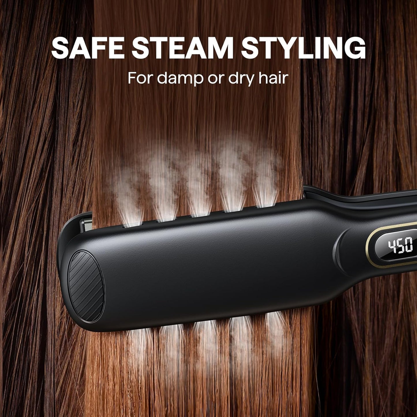 Wavytalk Titanium 1.75" Wet/Dry Flat Iron for Silky Smooth Styling