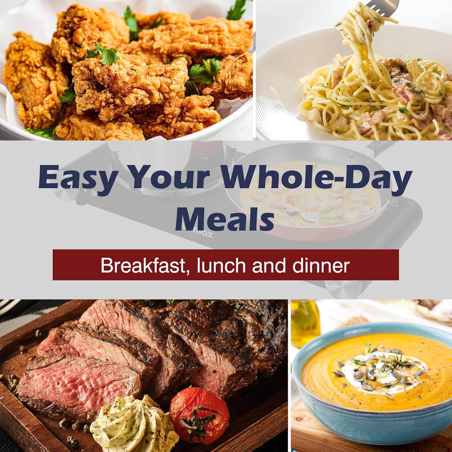 CUSIMAX 1800W Double Electric Countertop Burner, Portable Stainless Steel Hot Plate Cooktop