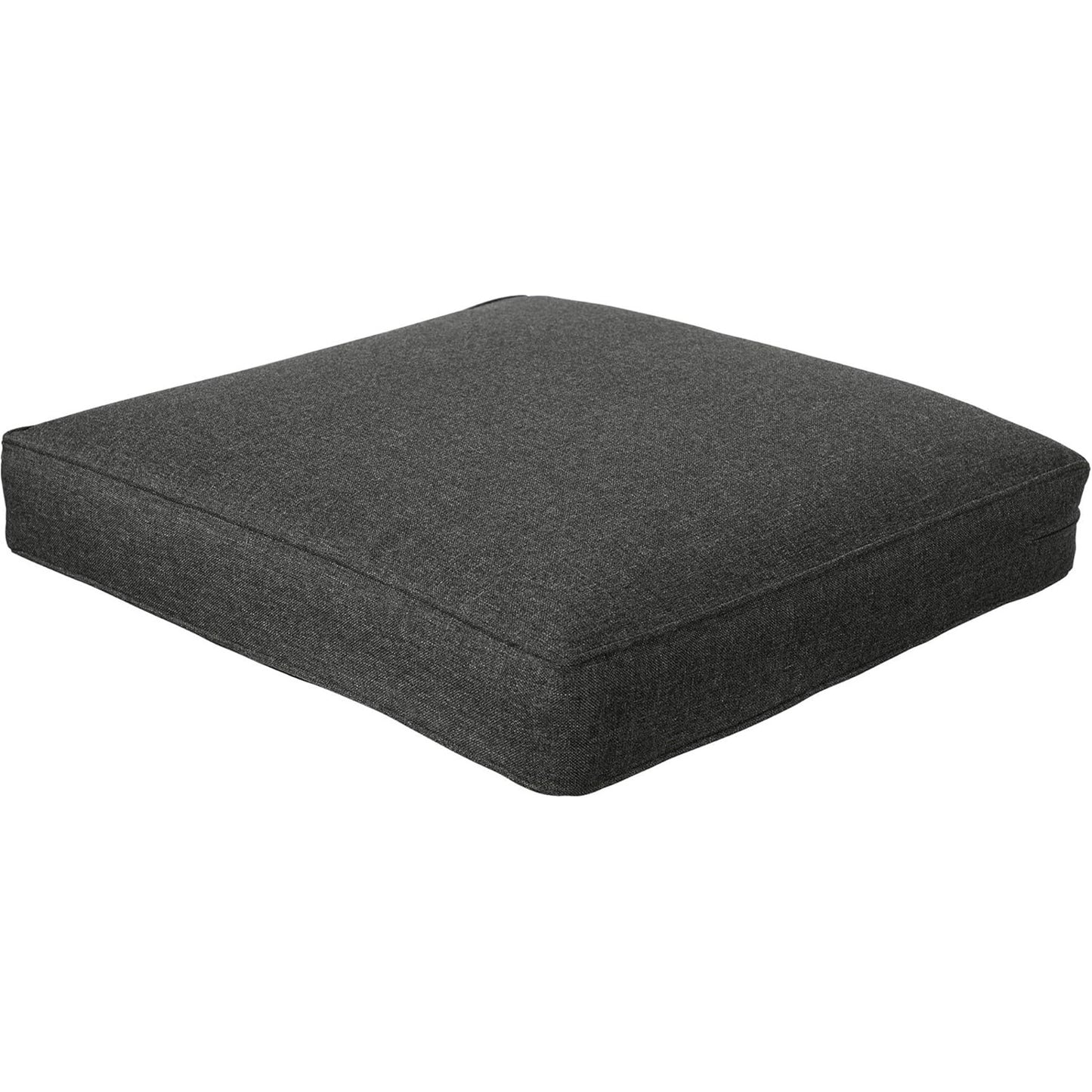 Outdoor Chair Cushion Set Polyester All Weather Charcoal Grey Black
