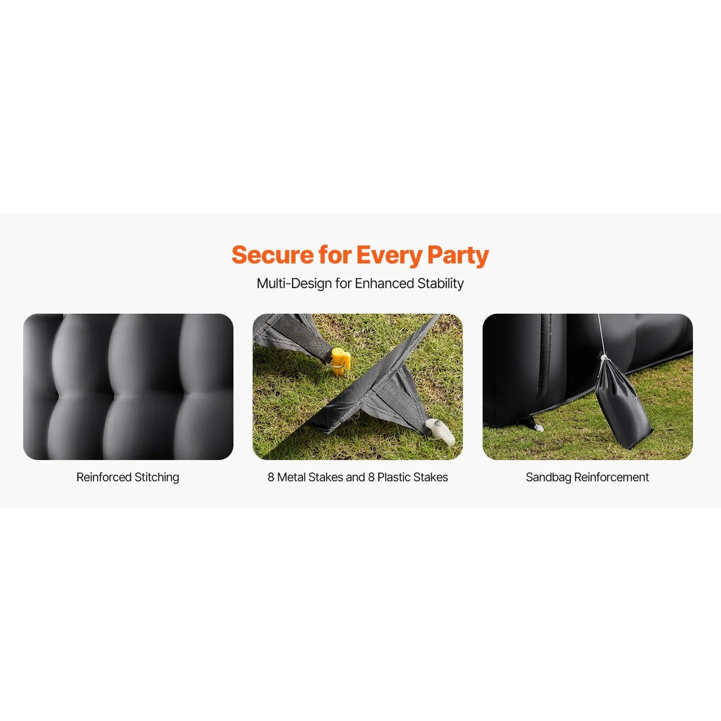 Inflatable Nightclub 19.7 x 16.4 x 12 ft Party Tent with 680W Blower & Sandbags