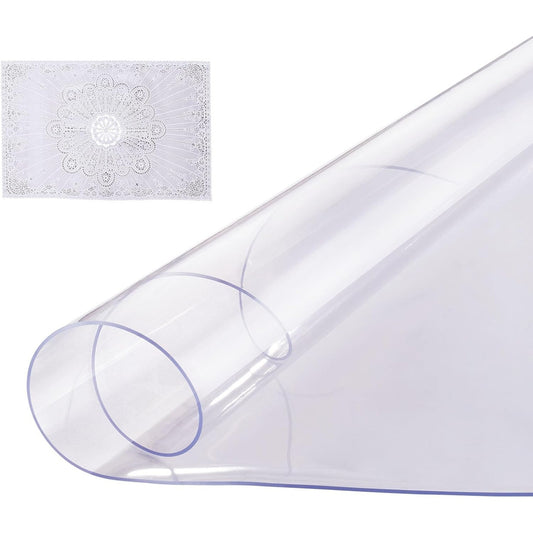 Plastic Table Cover 48 x 48 Inch Round Clear 2.0mm Thick PVC