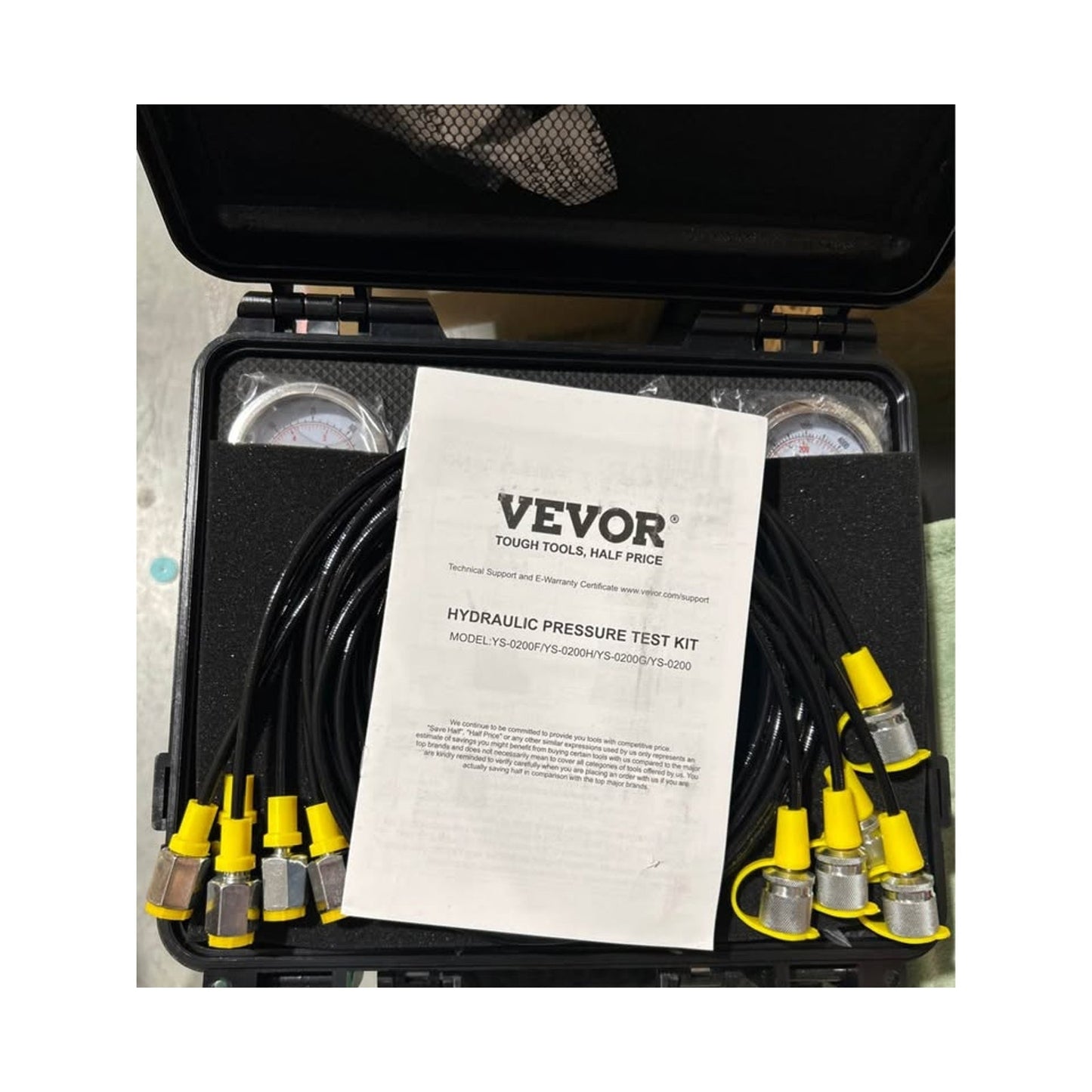 Vevor Hydraulic Pressure Test Kit 5 Gauges 13 Test Couplings, New
