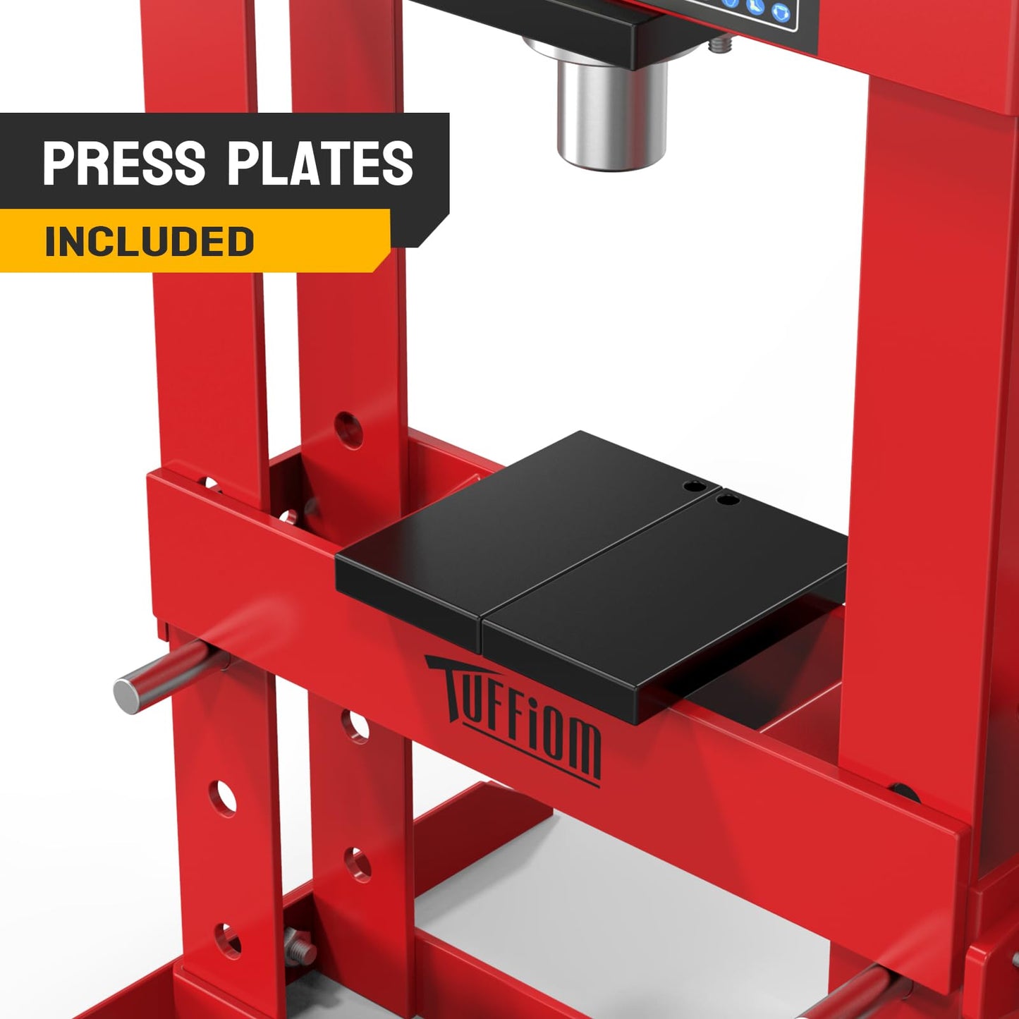 10-Ton Hydraulic H-Frame Shop Press with Pressure Gauge