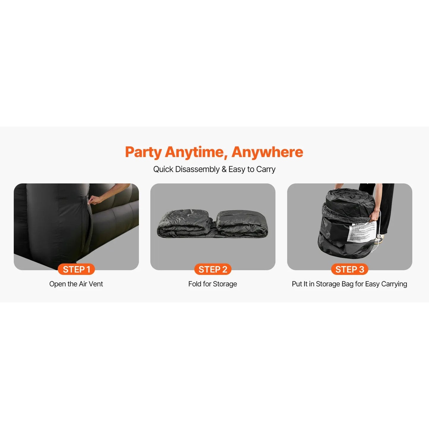 Inflatable Nightclub 19.7 x 16.4 x 12 ft Party Tent with 680W Blower & Sandbags