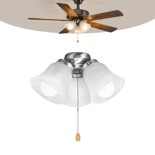 VEVOR Ceiling Fan Light Kit 3-Light 3000K 750lm Pull Chain Replacement