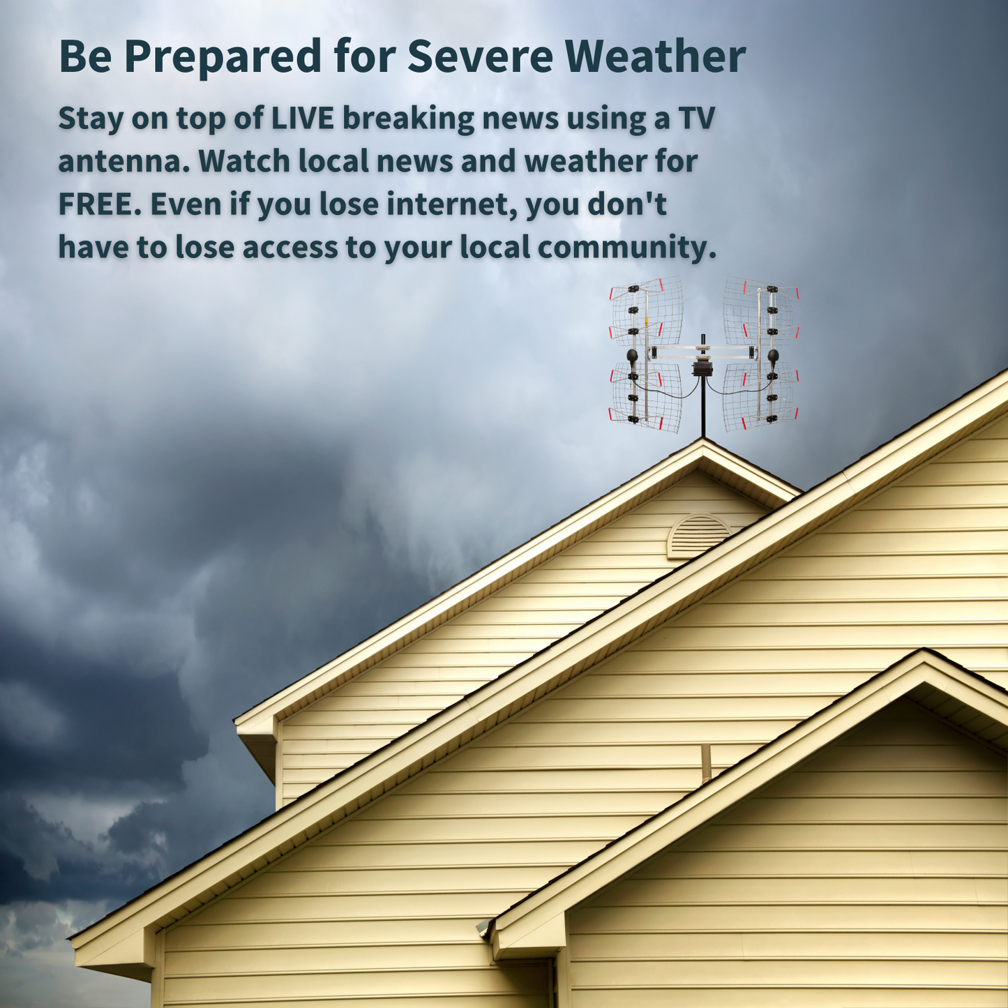 Multi‑Directional Outdoor HD UHF DTV Antennas – Up to 70 Mile Range