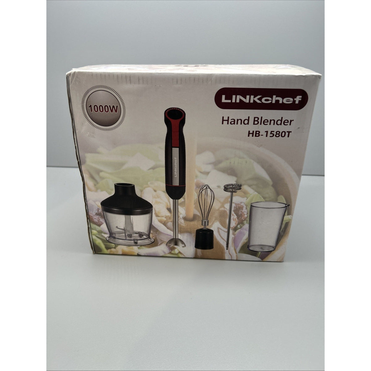 New LinkChef HB-1580T 5-in-1 20 Speed Immersion Hand Blender 1000W-Black