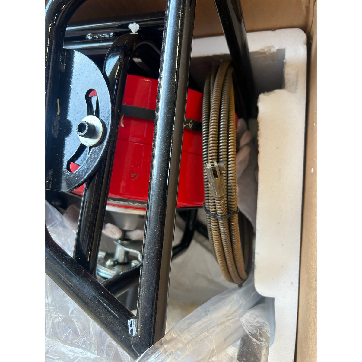 VEVOR 100 ft Auto-Feed Drain Cleaner, 3/8" Sewer Snake, Used