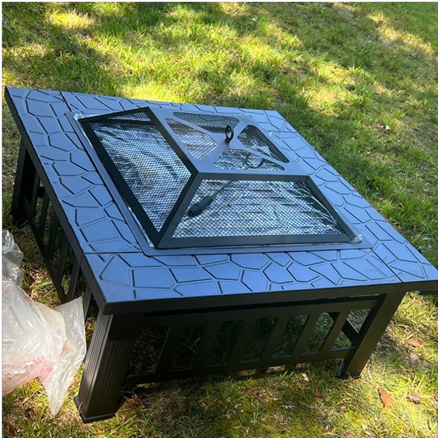 32″ Square Backyard Fire Pit — New in box