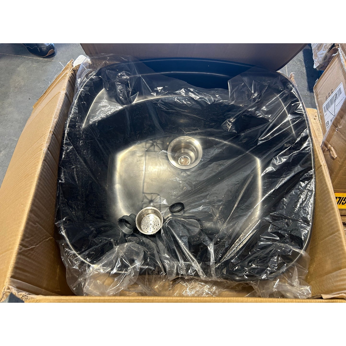 Replacement Salon Basin with Drain Assembly- New with minor flaws