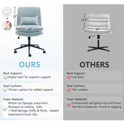 Adjustable Height, Criss Cross Swivel Desk Chair – 300 lb Capacity – New in Box