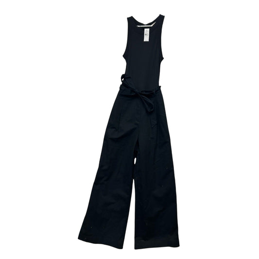 Ann Taylor LOFT Black Wide Leg Sleeveless Jumpsuit Tie Waist NWT Size 6