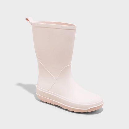 Size 1 Pink Kids Slip-on Rain Boots - Cat & Jack™ , Brand New
