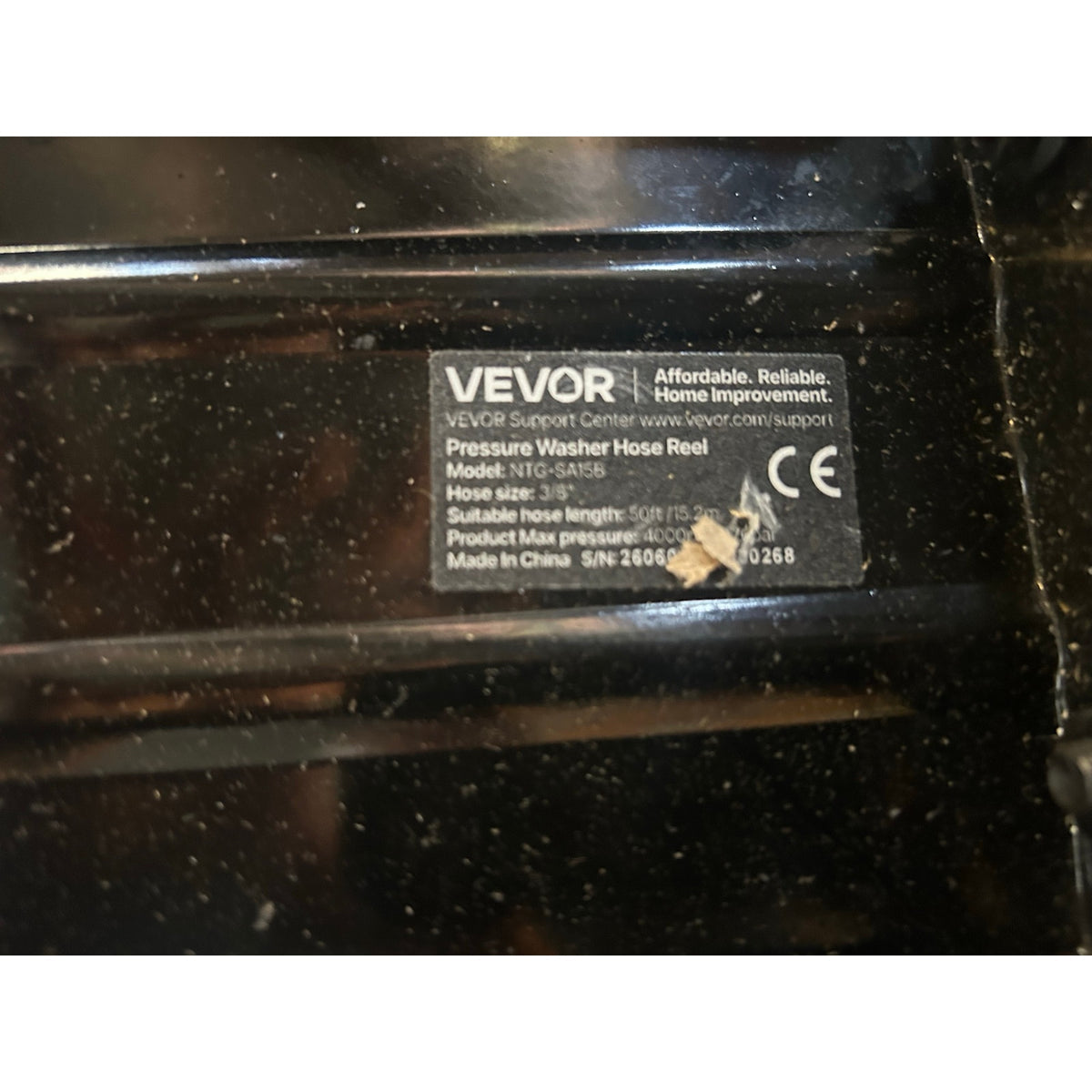 VEVOR 50FT Retractable Pressure Washer Hose Reel – 4000 PSI