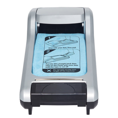 Automatic Shoe Cover Dispenser, Hands-Free with 600 Covers (Silver)